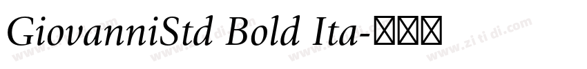 GiovanniStd Bold Ita字体转换